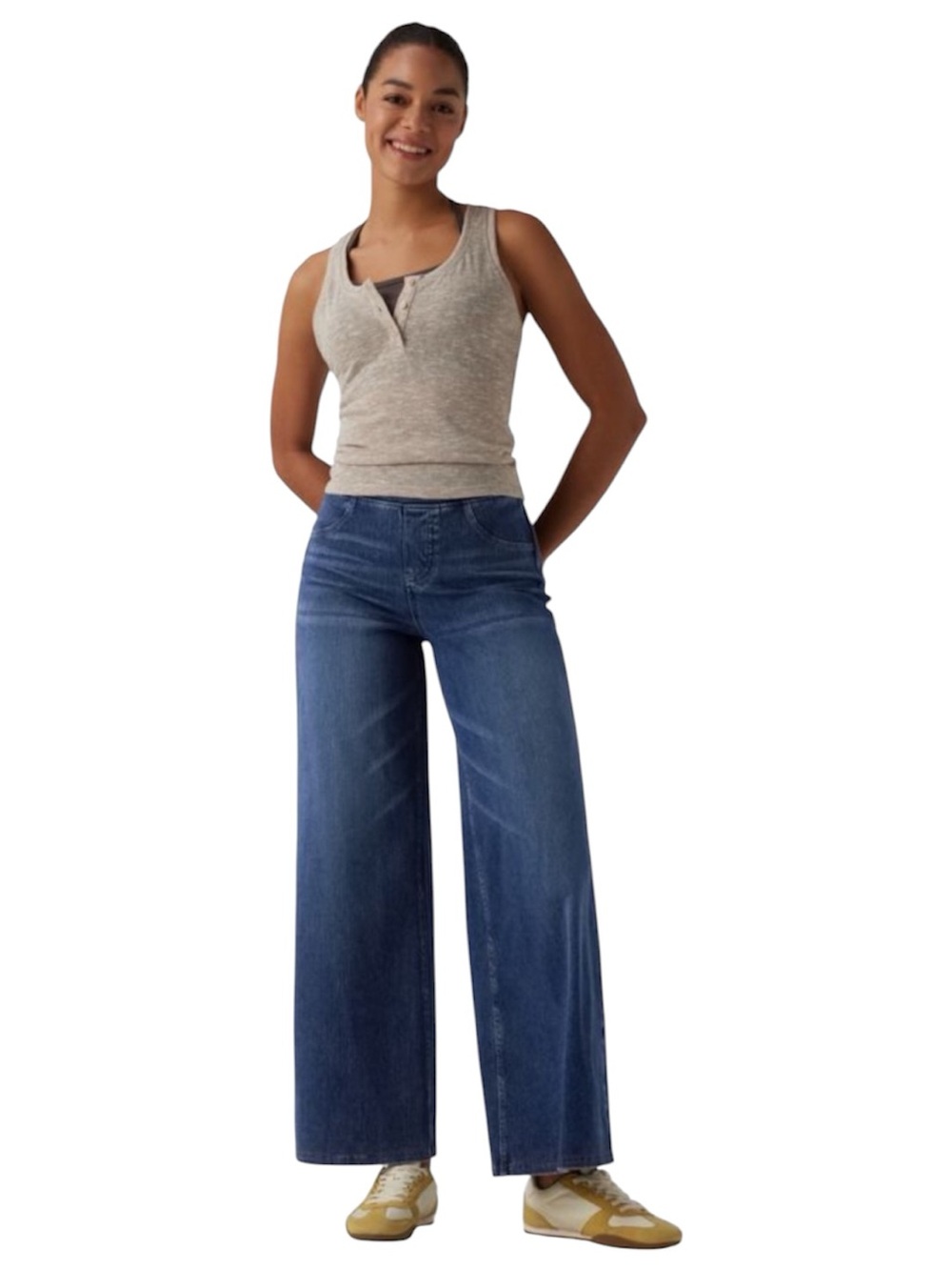 🔥 HALARA Flex High Waisted Tummy
Control Wide Leg Casual Jeans with pockets Med